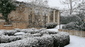 Schaugarten Saubergen Familie Österreicher Knotenbeet im Schnee